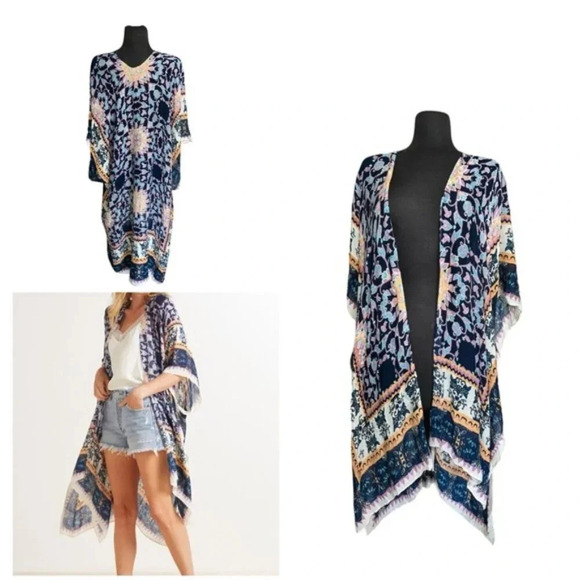 Lovestitch Hailee Floral Wrap Kimono one size - Picture 1 of 9